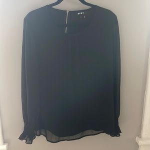 DKNY sheer sleeve top